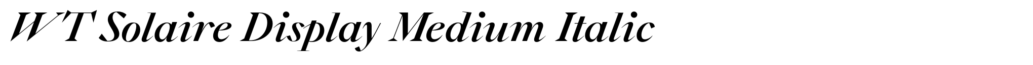 WT Solaire Display Medium Italic image